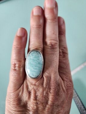 SARDA Silver Ring, Persist and Prevail Ring™ in Mint Amazonite, size 7 NWT
